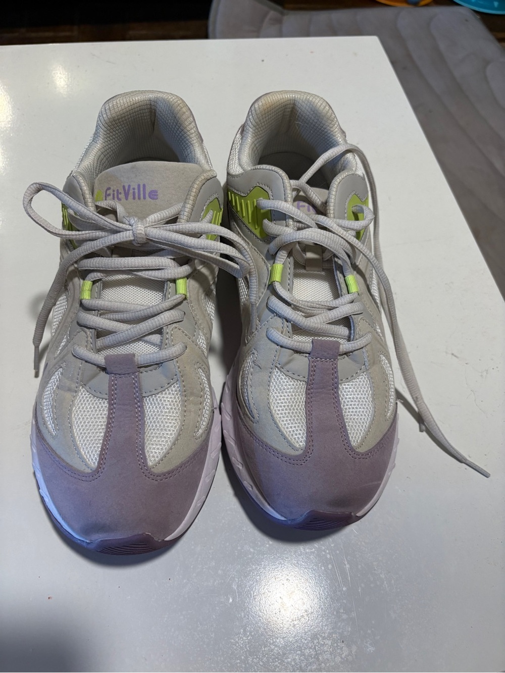 Women Light Gray & Lavender Athletic Sneakers